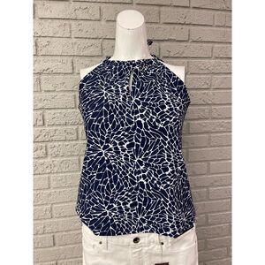 Haley &The Hound Navy White Halter Top Size S